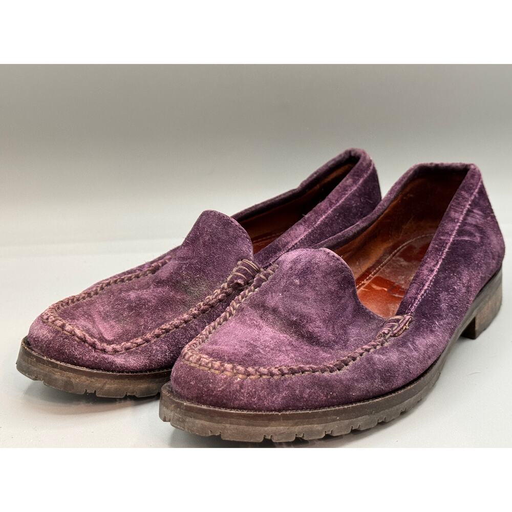 COACH Vintage Purple Suede Shoes Loafers